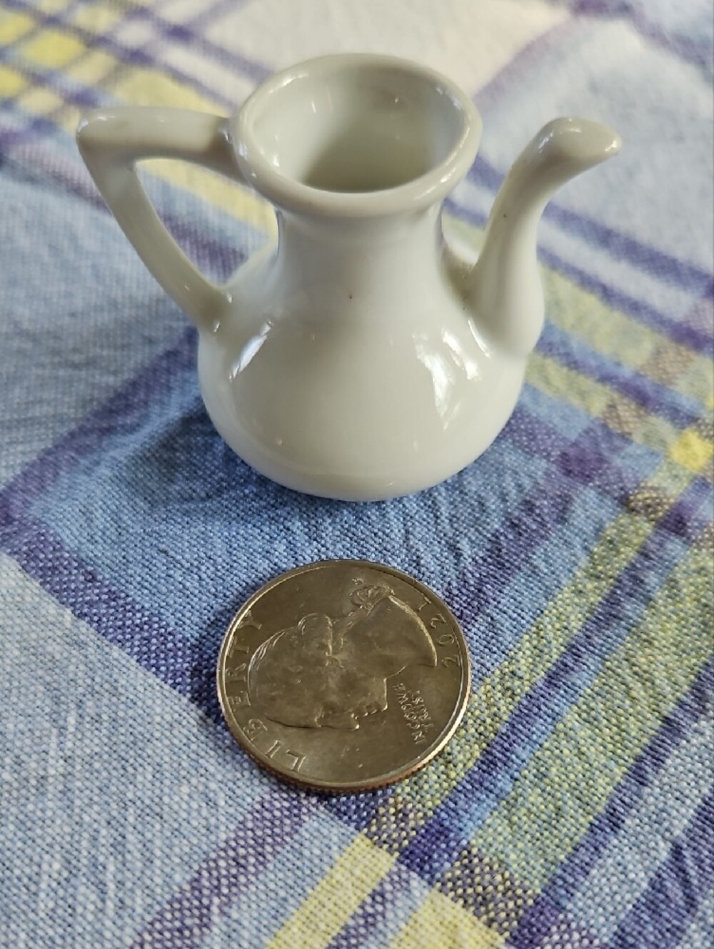 VTG 13 PC Miniature Ceramic Tea Set with Blue Floral Motif - Picture 11 of 11
